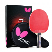 蝴蝶Butterfly TBC-703 内置碳素蝴蝶乒乓球成品拍【送蝴蝶三星球 3个装】